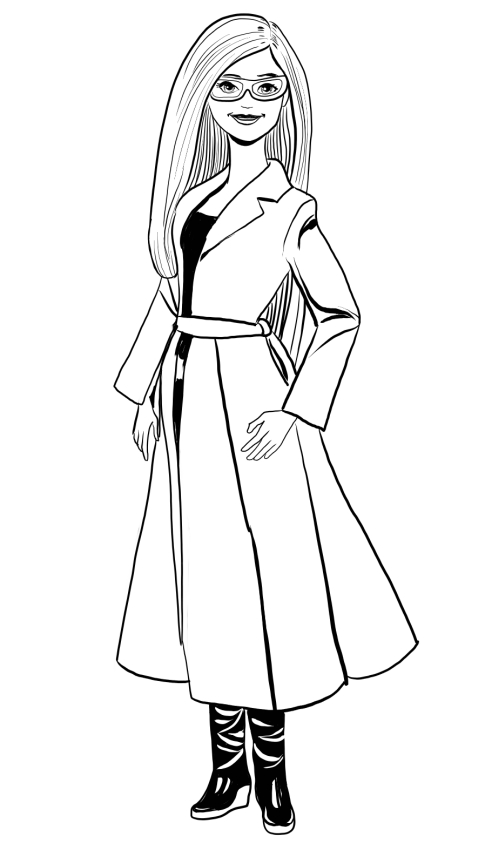 485x850 Secret Agent Coloring Pages Barbie Secret Agent Coloring Pages