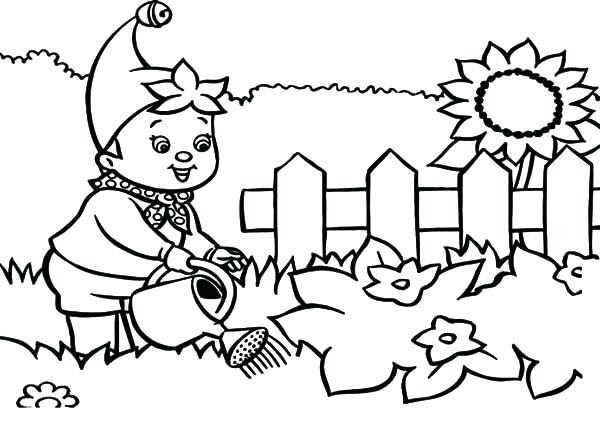 600x425 Coloring Pages Garden Noddy Waters The Garden Coloring Pages Free