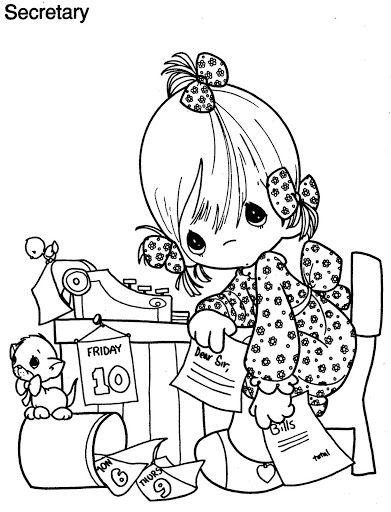 391x512 Secretary Day Coloring Secretary Secretary's Day