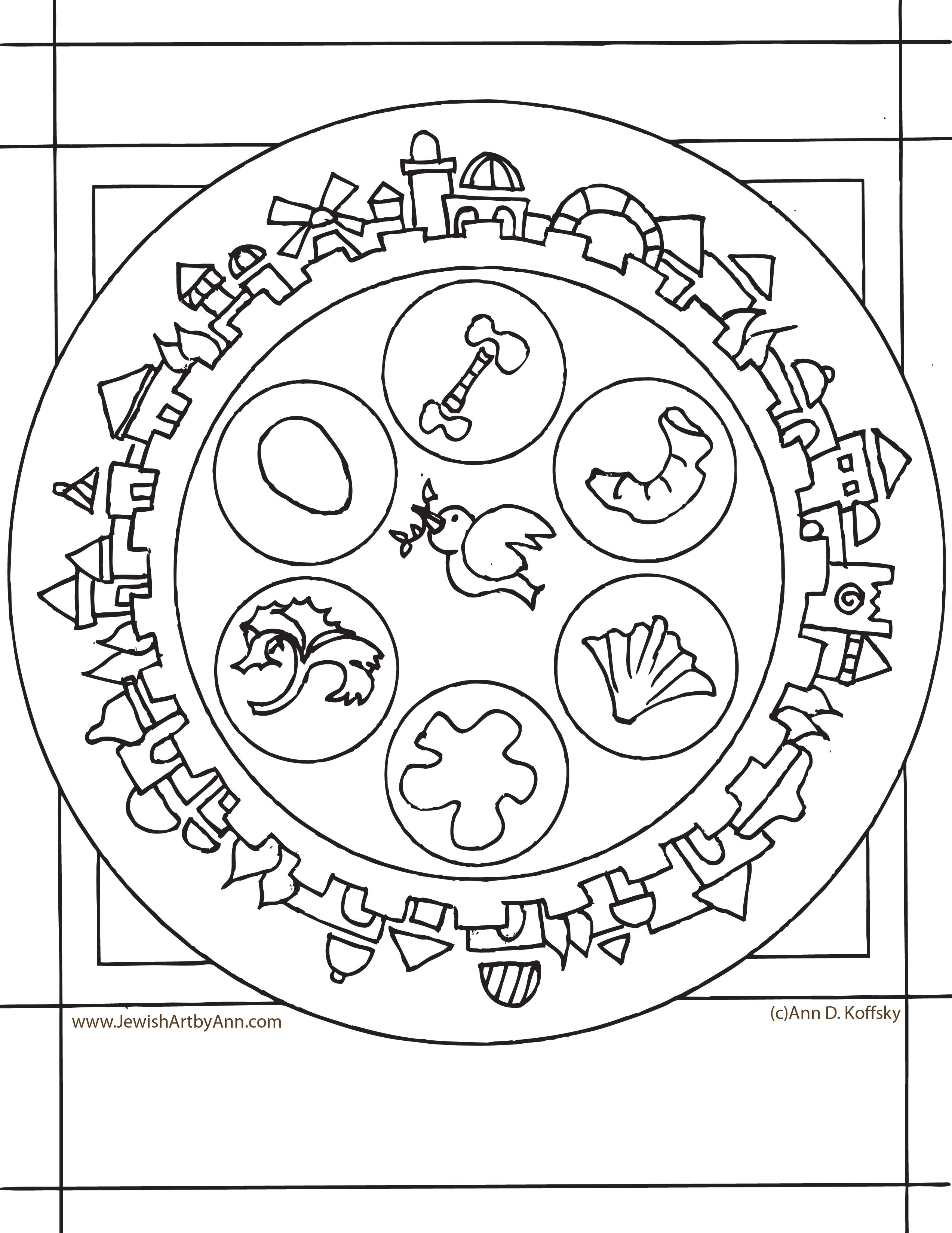 Seder Plate Coloring Pages