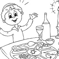 200x200 Passover Coloring Pages Surfnetkids
