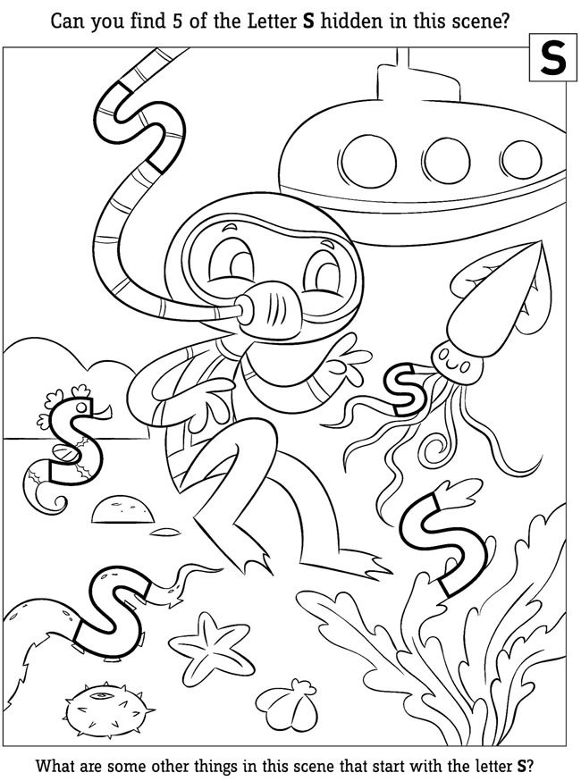 650x874 Look Amp Find Letters To Color Dover Publications Coloring Pages