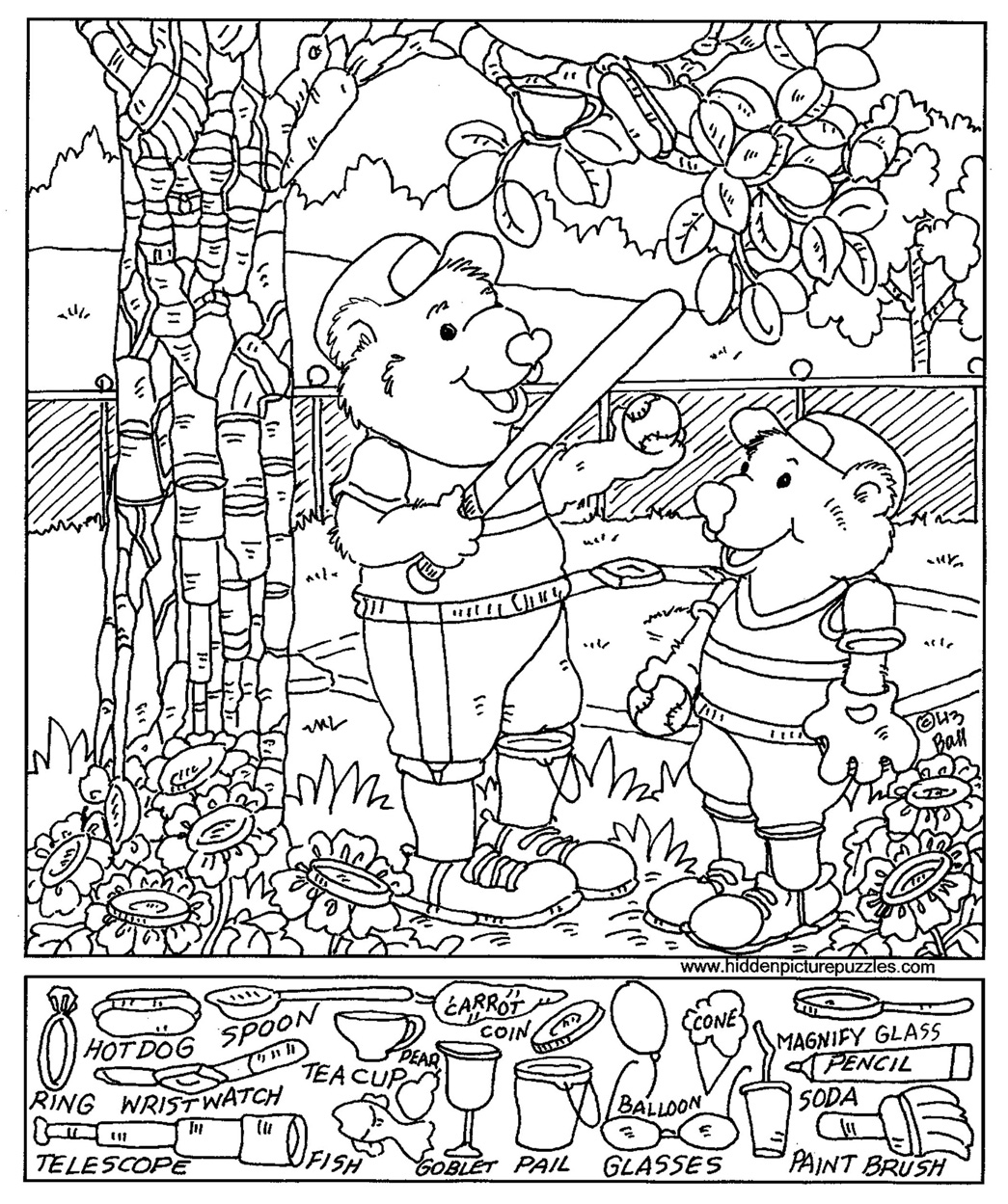 1045x1249 Hidden Objects Puzzle On Picture Printable