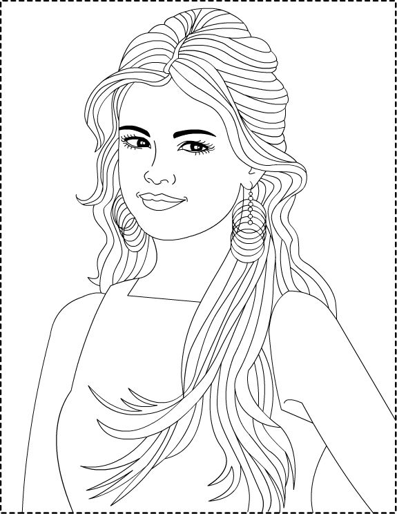 Selena Gomez And Demi Lovato Coloring Pages