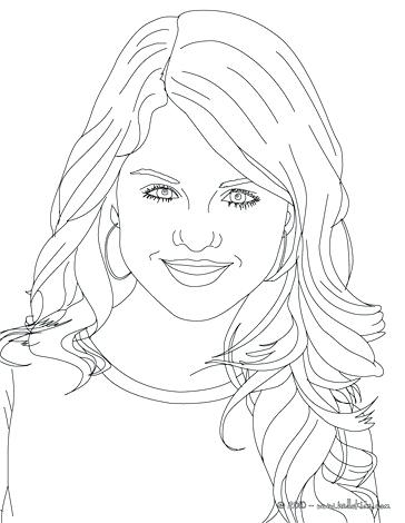 364x470 Selena Gomez Coloring Page Seated Close Up Coloring Page Coloring