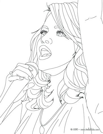 364x470 Selena Gomez Coloring Pages Singing Close Up Coloring Page