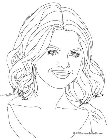 364x470 Selena Gomez Smiling Close Up Coloring Page. More Selena Gomes
