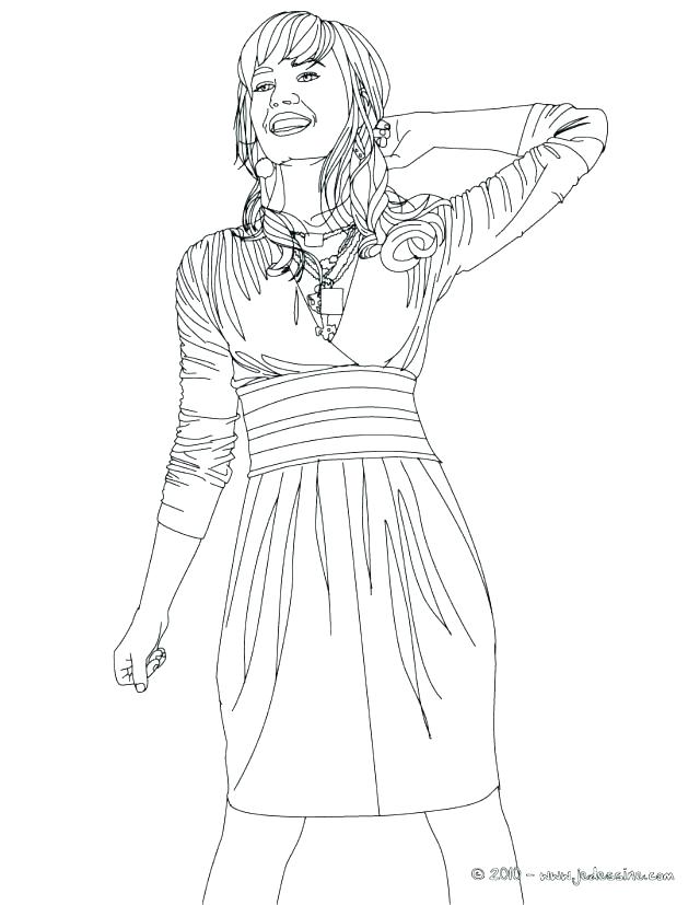 640x827 Coloring Selena Gomez Coloring Page