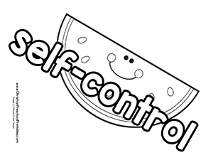300x232 Fruitbb9bw With Self Control Coloring Pages
