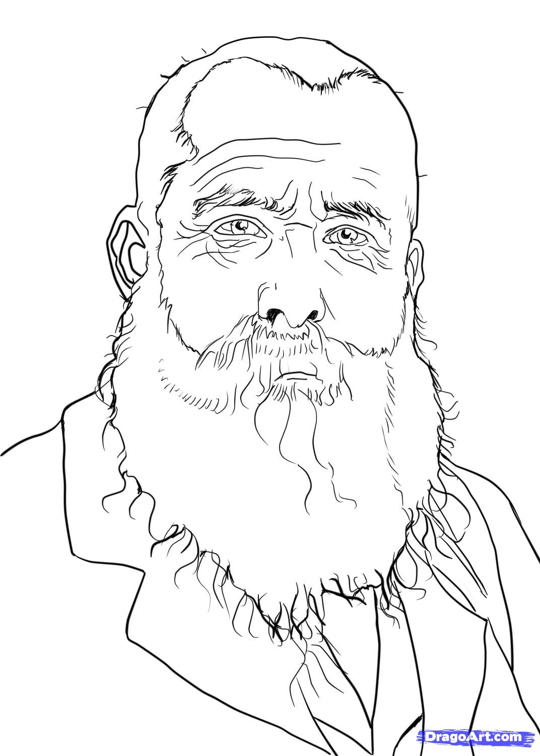 1072x1500 Self Portrait Coloring Page Click The Leonardo Da Vinci Pages