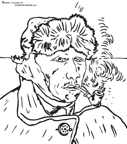 425x480 Van Gogh Coloring Pages Click To See Printable Version Of Self
