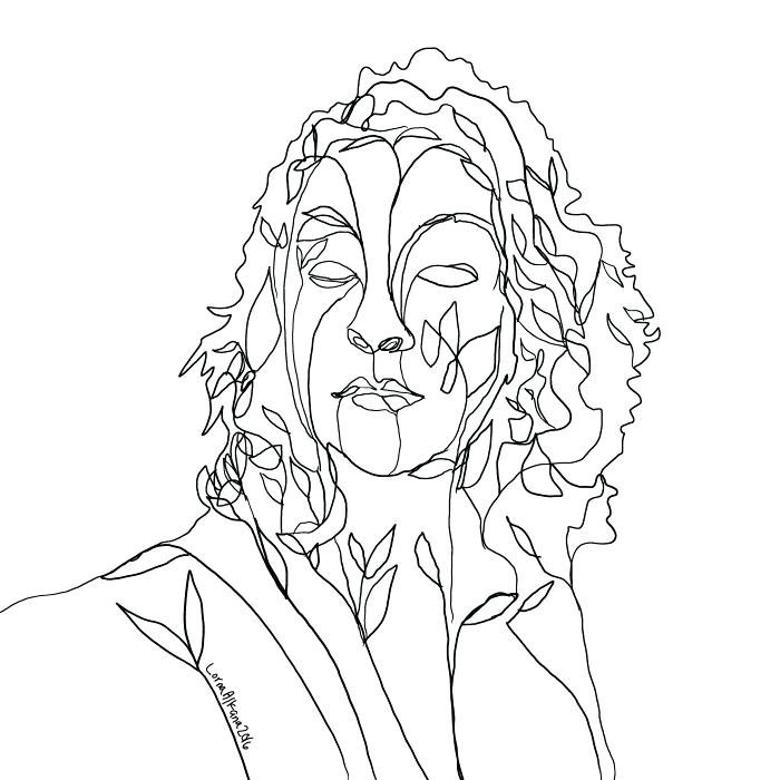700x700 Self Portrait Coloring Page