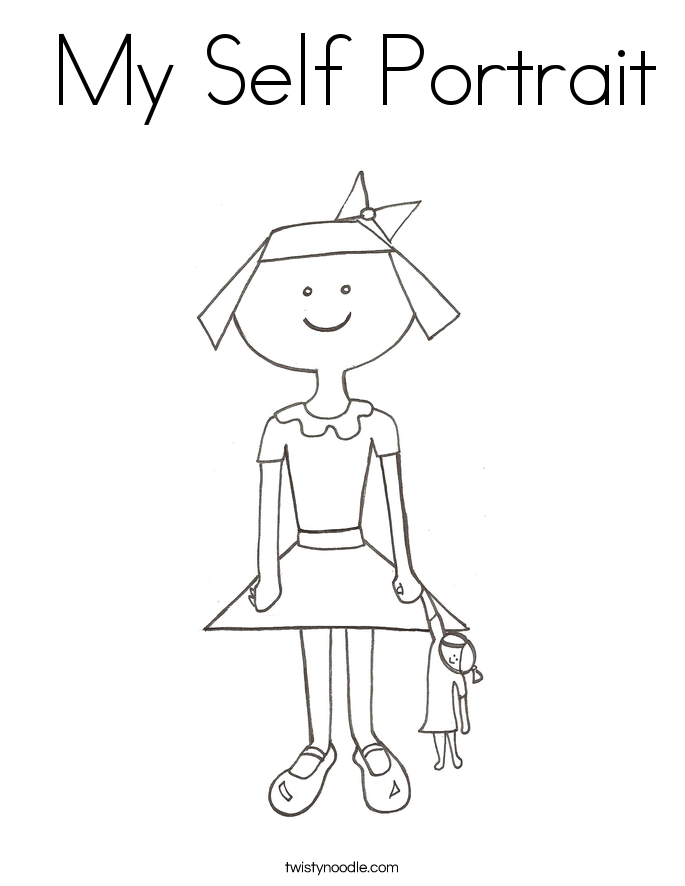 685x886 My Self Portrait Coloring Page