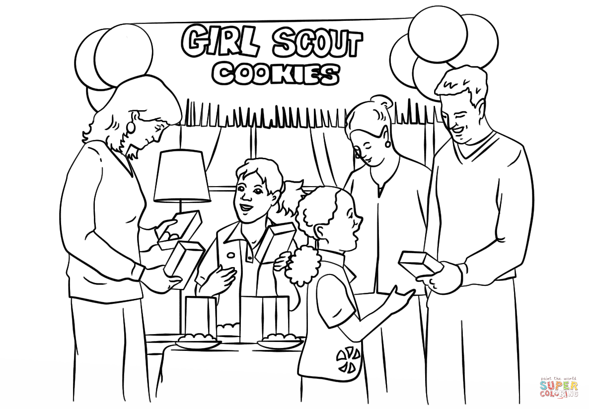 1186x824 Extremely Creative Girl Scout Cookie Coloring Pages The Stylish