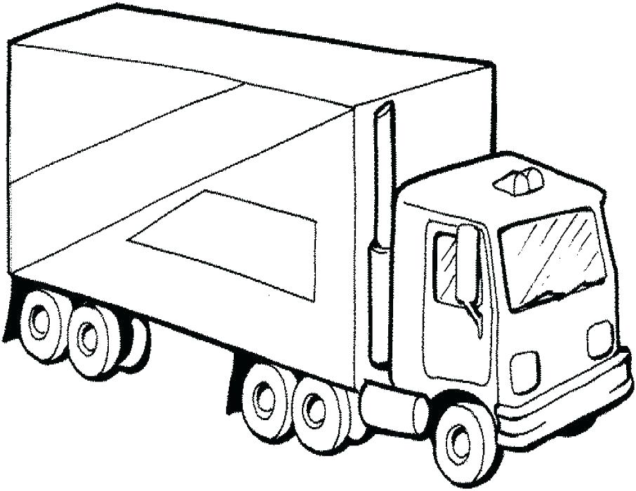 906x700 Semi Truck Coloring Page Semi Truck Coloring Pages Trailer Semi