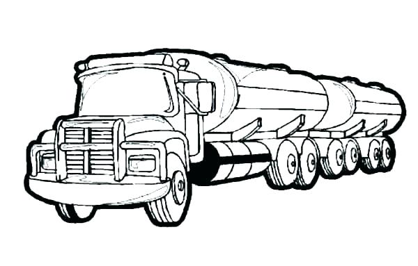 600x383 Coloring Pages Truck