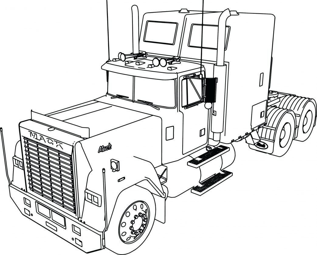 1043x839 Lego Semi Truck Coloring Pages Tractor And Sheets Double Tanker