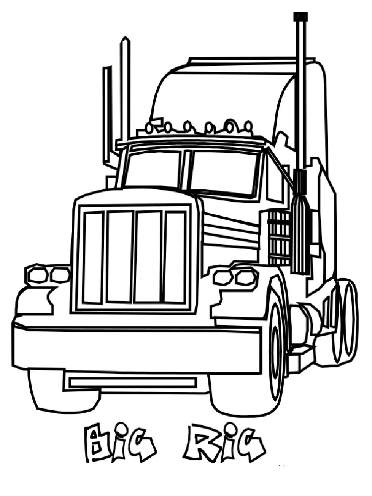 750x1000 Semi Truck Coloring Pages. Free Printable Semi Truck Coloring Pages.