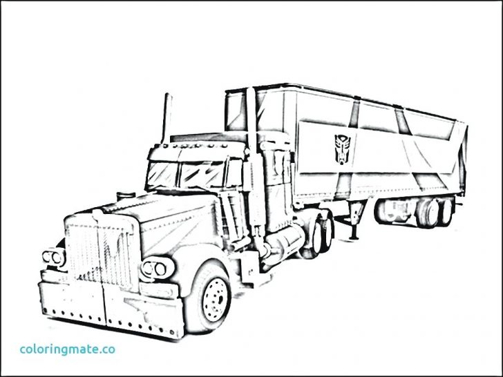 728x546 Transformers Optimus Prime Semi Truck Coloring Page Pages