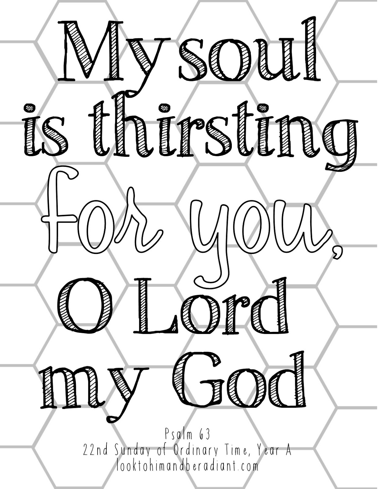 1236x1600 Look To Him And Be Radiant Sweeter Than Honey Psalm Coloring