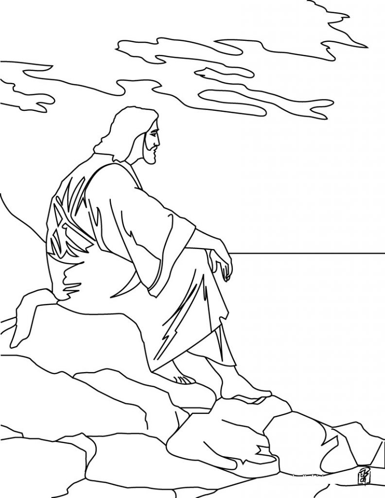 792x1024 Imposing Easter Sermon Coloring Page Free Printable Pages He Is