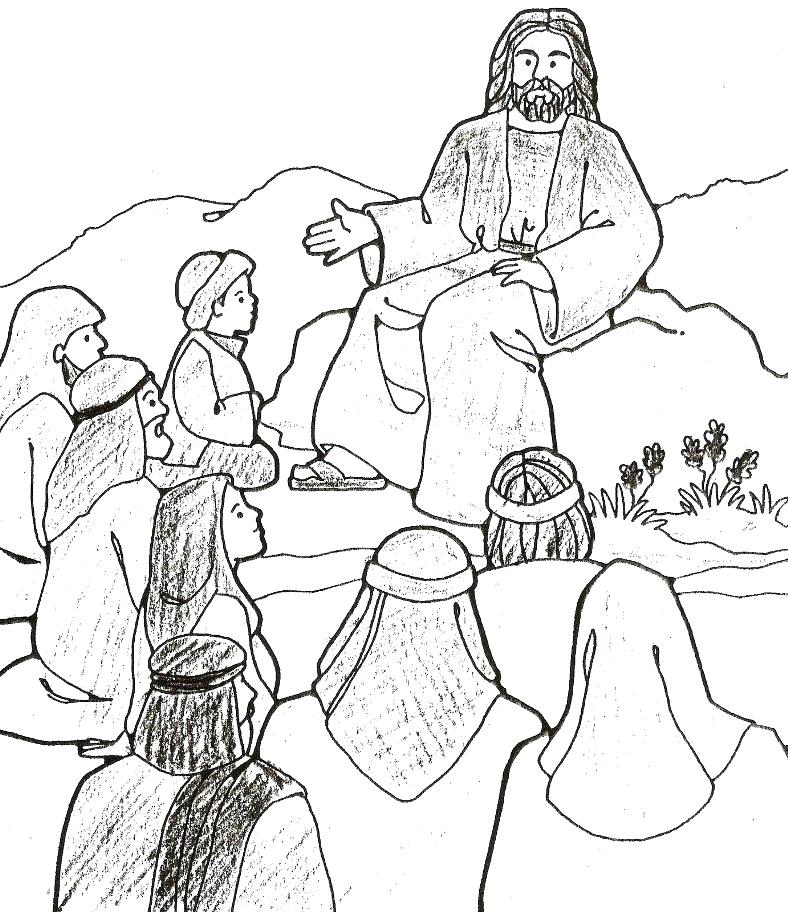 788x912 On The Mount Coloring Pages The Beatitudes Sermon Sermon Coloring