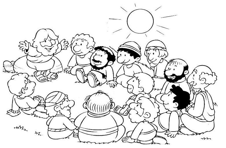 781x513 Sermon On The Mount Coloring Page Church Bags