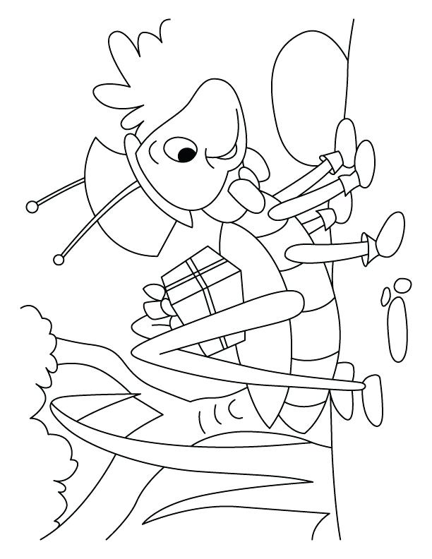 612x792 Grasshopper Coloring Page Grasshopper Gift Courier Service