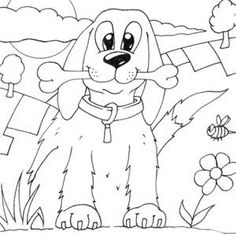 236x236 Dog Color Pages Printable Service Dog Coloring Page To Print