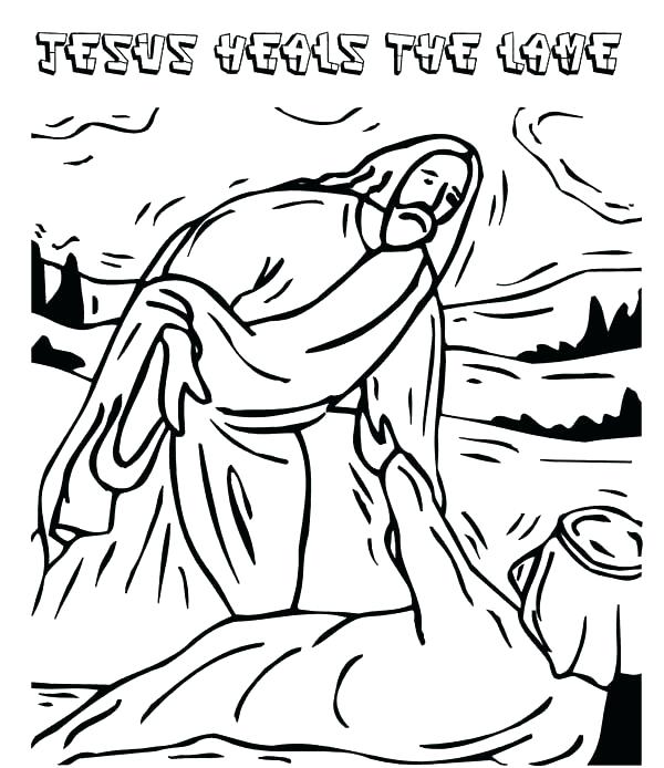 600x694 Helping Others Coloring Pages Heals The Lame Man Coloring Page