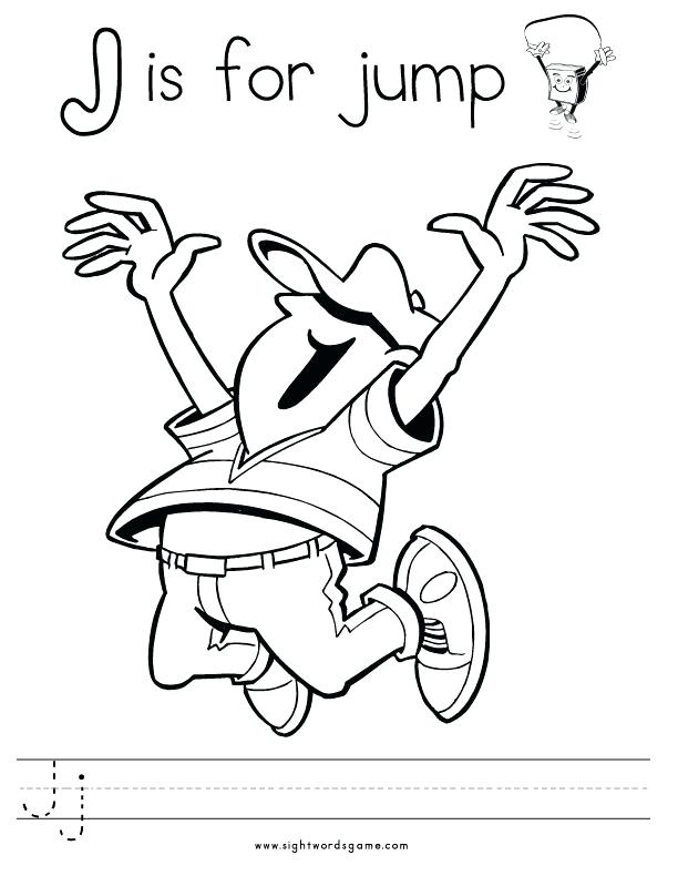 612x790 Letter J Coloring Pages For Preschool Alphabet Coloring Pages