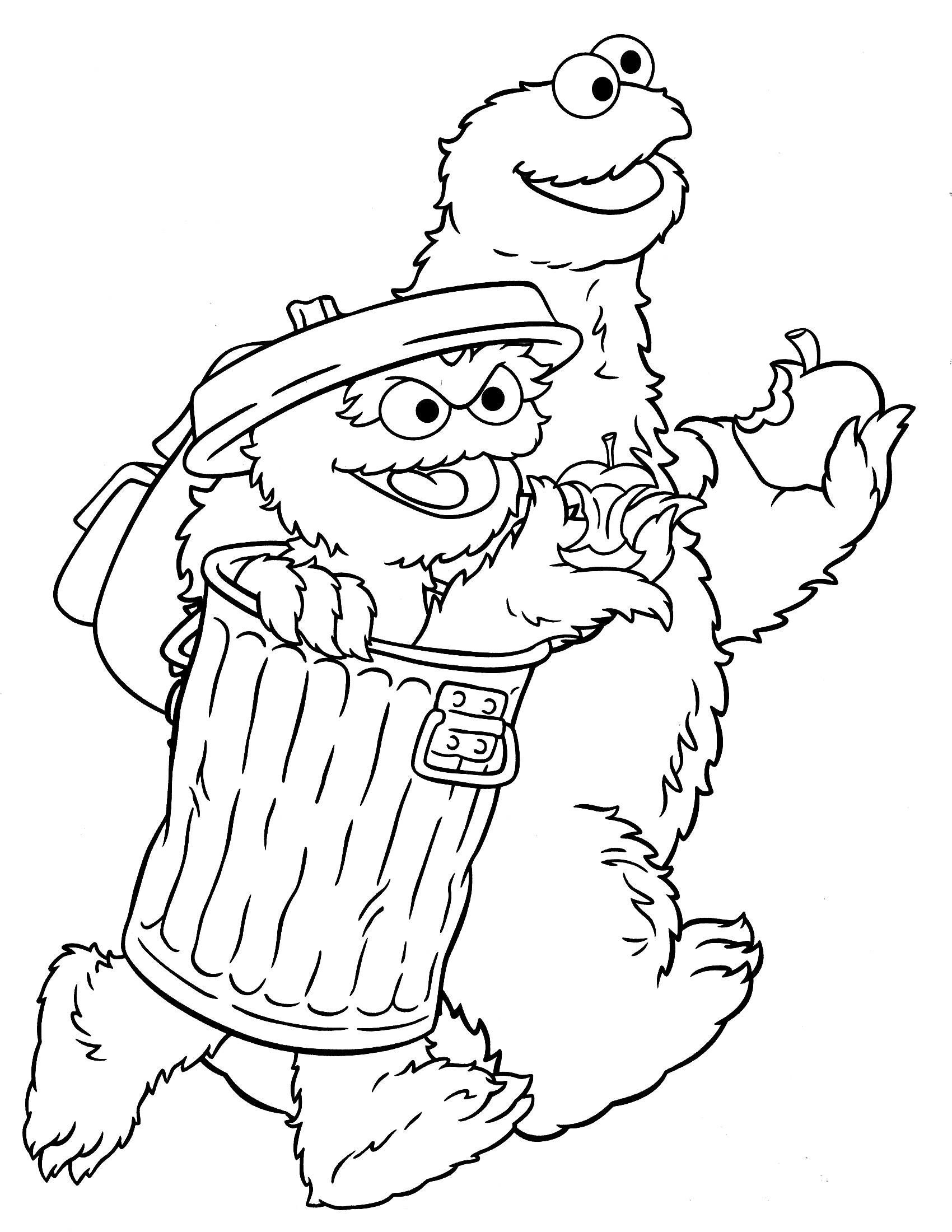 1700x2200 Sesame Street Characters Coloring Pages