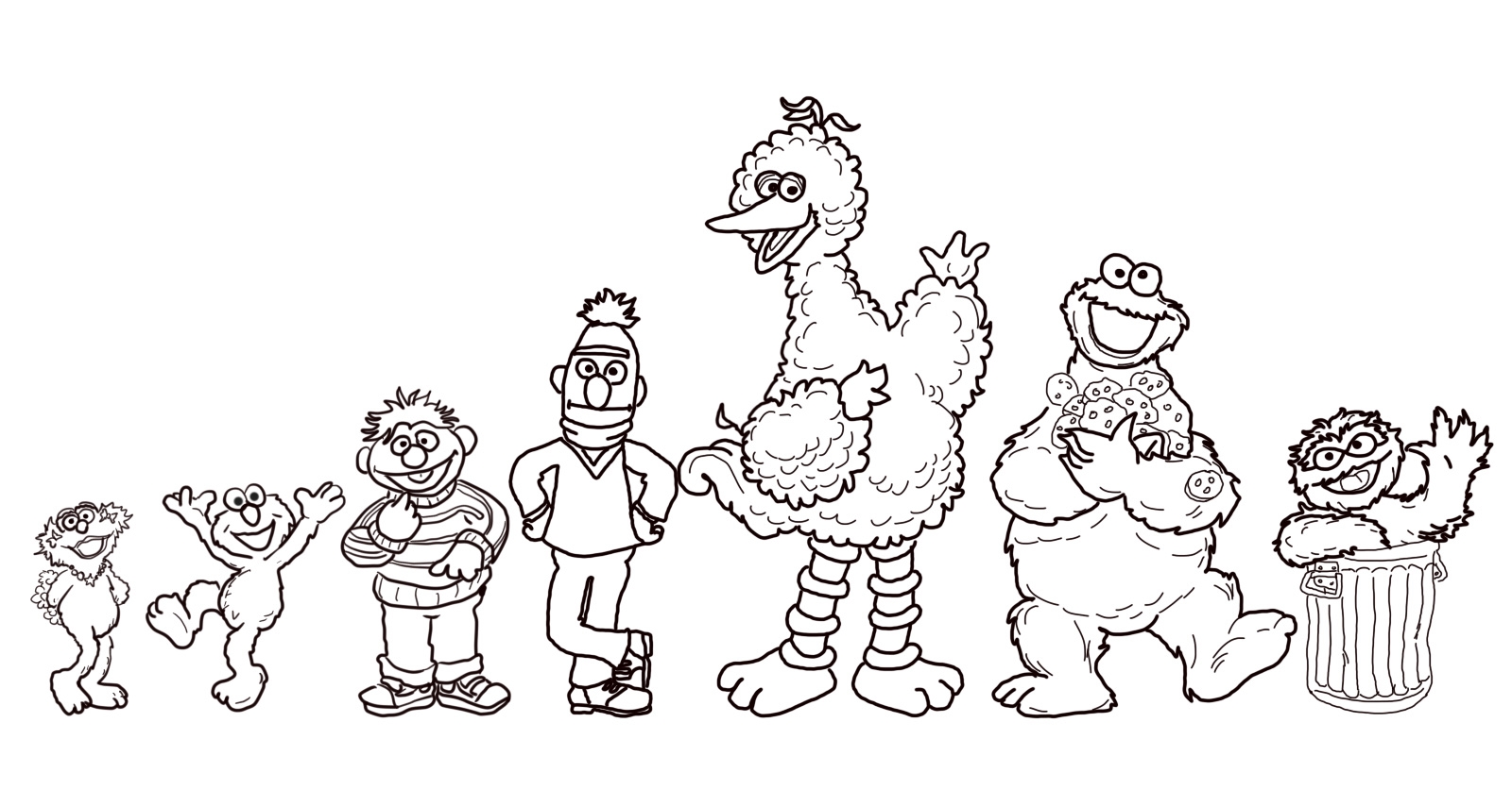 1600x837 Sesame Street Coloring Pages Is Very Fun Allmadecine Weddings