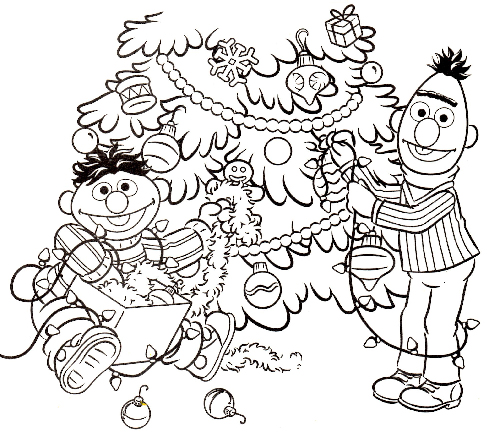 500x437 Sesame Street Christmas Coloring Pages Sesame Street Christmas