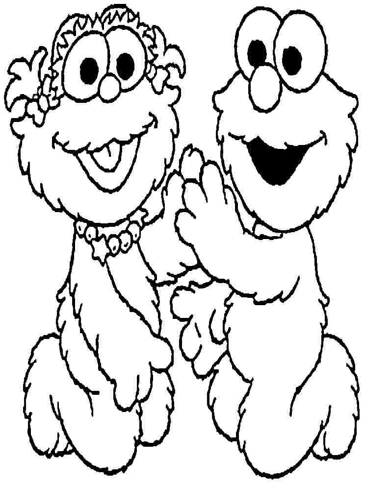 744x984 Sesame Street Color Colouring Pages. Elmo Coloring Pages Printable