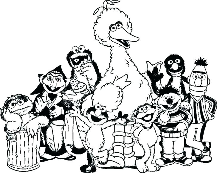 728x578 Sesame Street Coloring Sheets Also Bonanza Sesame Street Coloring