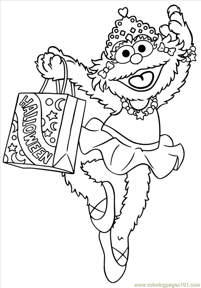 650x932 Sesame Street Zoe Coloring Pages Street Zoe Halloween Coloring