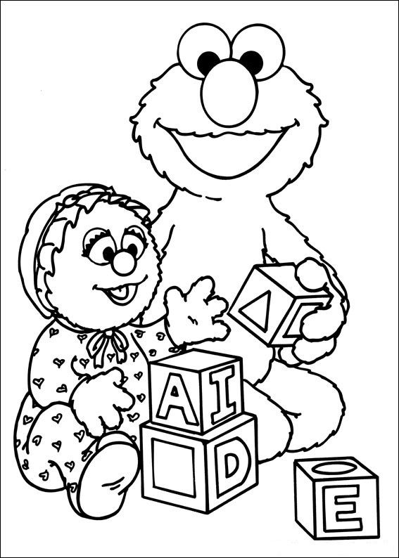 567x794 Awesome Free Pictures To Colors Of Sesame Street Characters