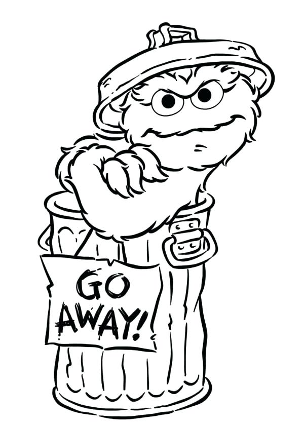 600x839 Sesame Street Coloring Pages Say Go Away In Sesame Street Coloring