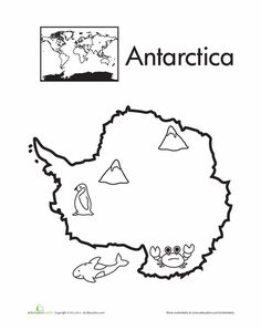 236x298 Color The Continents South America South America, Worksheets