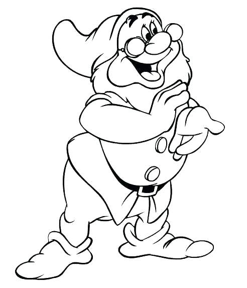 492x573 Interesting Seven Dwarfs Coloring Pages Snow White And The Seven