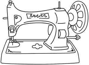 300x219 Vintage Sewing Machine Color Pages Sewing Machines