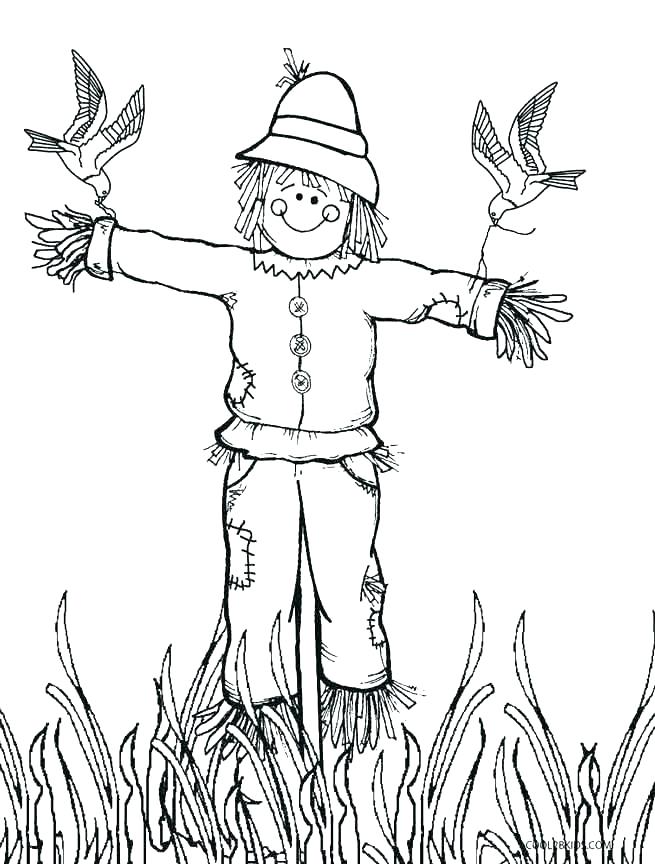 655x864 Scarecrow Coloring Page Scarecrow Coloring Pages Scarecrow