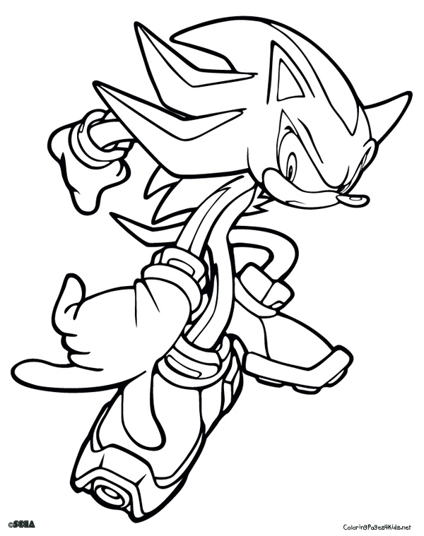 600x759 Shadow The Hedgehog Coloring Pages 004 And Page
