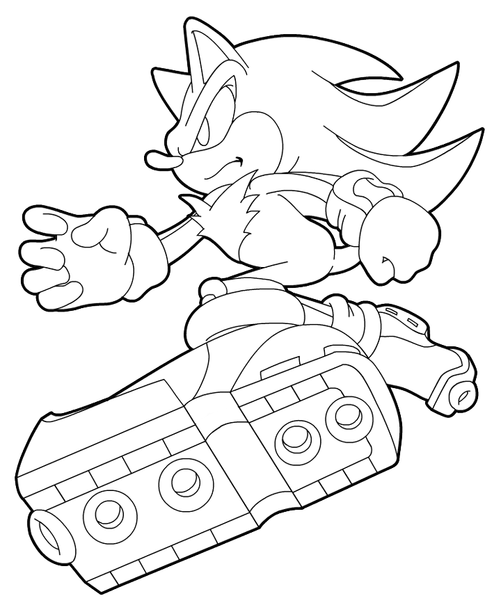 720x880 Shadow The Hedgehog Coloring Pages To Download And Print For Free