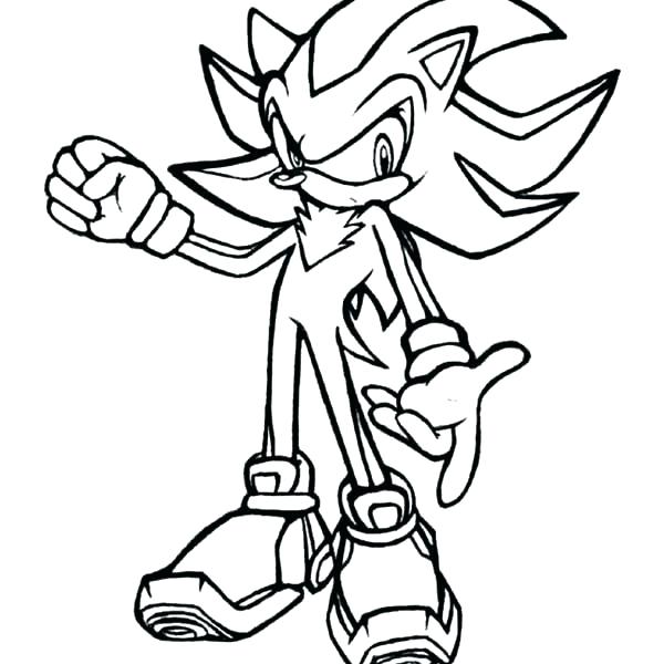 600x600 Shadow The Hedgehog Coloring Page Coloring Collection