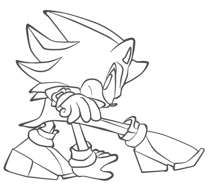 880x780 Shadow The Hedgehog Coloring Pages