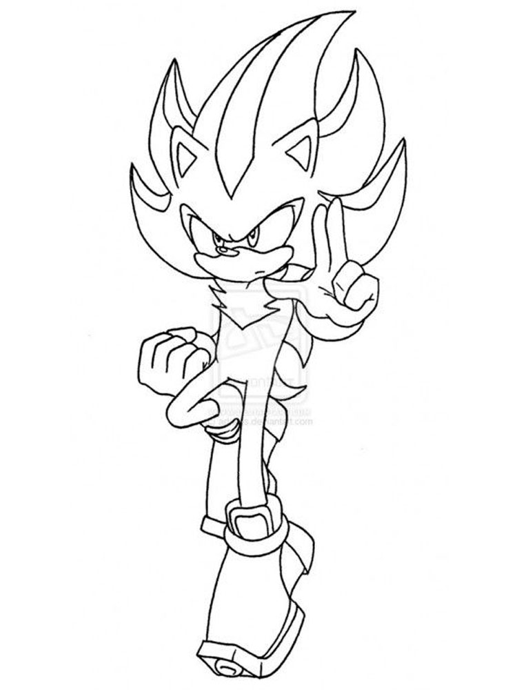 750x1000 Shadow Hedgehog Coloring Pages. Free Printable Shadow