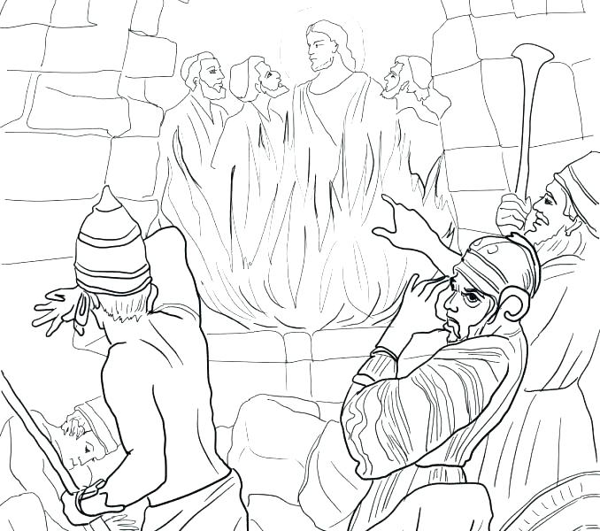 678x600 Shadrach Meshach Abednego Coloring Pages And The Loins Bible Page