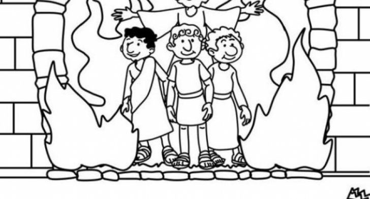 728x393 Exploit Fiery Furnace Coloring Page Bible Daniel